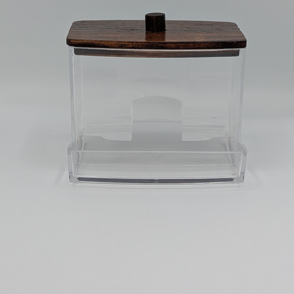 Clear Acrylic Box with Wooden Lid